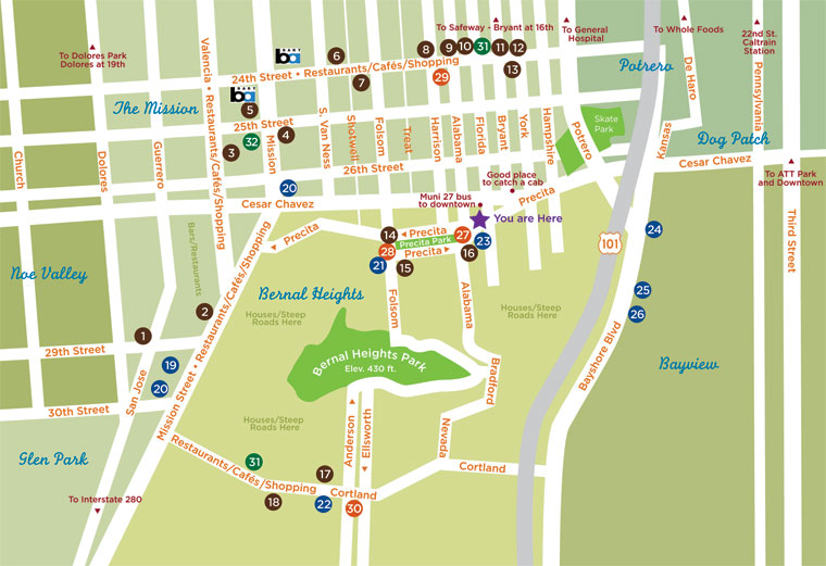 Precita Valley Map